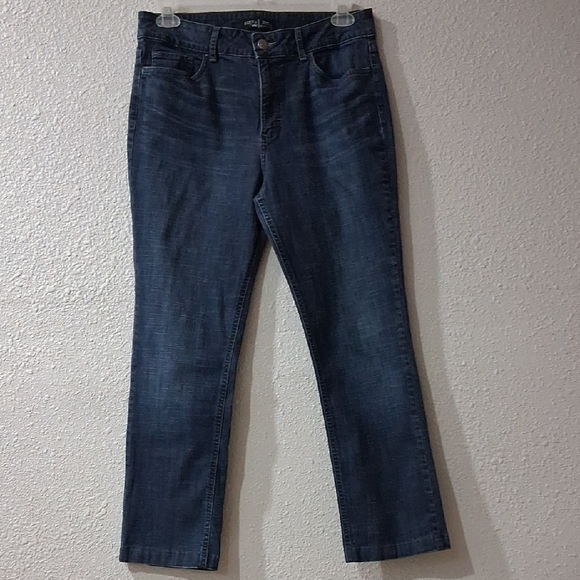 Riders by Lee Denim - Riders by Lee Mid Rise Straight Leg Blue Jeans,  Ladies Size 14M